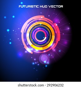 Sci fi Futuristic user interface, HUD, technology vector background