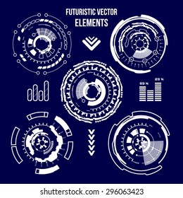 Sci fi futuristic user interface. Vector illustration.
