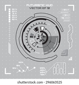 Sci fi futuristic user interface. Vector illustration.