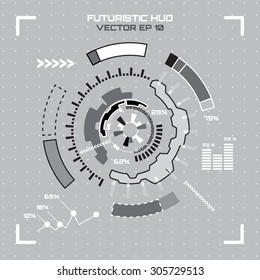 Sci fi futuristic user interface. Vector illustration.