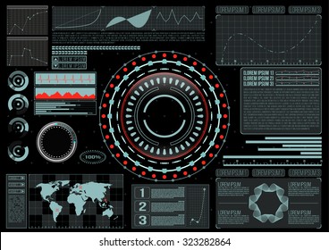 Sci Fi Futuristic User Interface. HUD. Menu Button. Vector Illustration