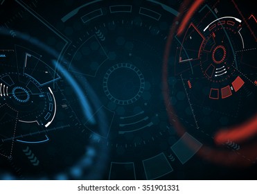 Sci fi futuristic user interface. Vector illustration.