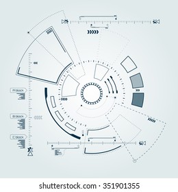 Sci fi futuristic user interface. Vector illustration.