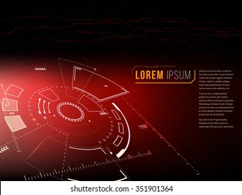 Sci fi futuristic user interface. Vector illustration.