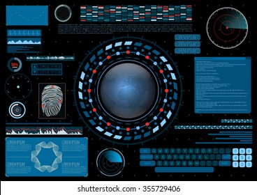 Sci Fi Futuristic User Interface. HUD. Menu Button. Vector Illustration