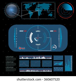 Sci Fi Futuristic User Interface. HUD. Menu Button. Vector Illustration