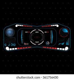 Sci Fi Futuristic User Interface. HUD. Menu Button. Vector Illustration