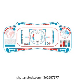 Sci Fi Futuristic User Interface. HUD. Menu Button. Vector Illustration