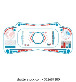 Sci Fi Futuristic User Interface. HUD. Menu Button. Vector Illustration