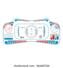 Sci Fi Futuristic User Interface. HUD. Menu Button. Vector Illustration