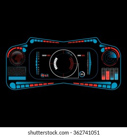 Sci Fi Futuristic User Interface. HUD. Menu Button. Vector Illustration
