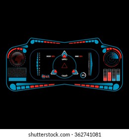 Sci Fi Futuristic User Interface. HUD. Menu Button. Vector Illustration