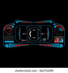 Sci Fi Futuristic User Interface. HUD. Menu Button. Vector Illustration