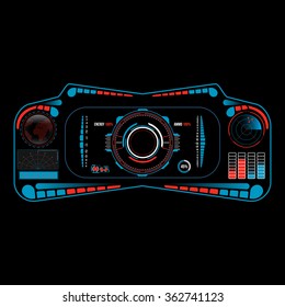 Sci Fi Futuristic User Interface. HUD. Menu Button. Vector Illustration
