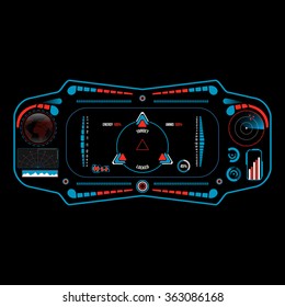 Sci Fi Futuristic User Interface. HUD. Menu Button. Vector Illustration