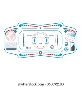 Sci Fi Futuristic User Interface. HUD. Menu Button. Vector Illustration