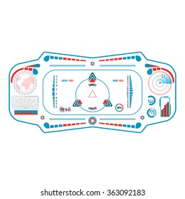 Sci Fi Futuristic User Interface. HUD. Menu Button. Vector Illustration