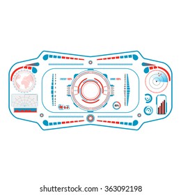 Sci Fi Futuristic User Interface. HUD. Menu Button. Vector Illustration