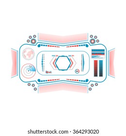 Sci Fi Futuristic User Interface. HUD. Menu Button. Virtual Graphic Touch User Interface. Vector Illustration