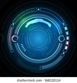 Sci fi futuristic user interface. Vector illustration.
