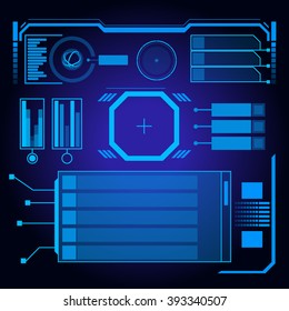 Sci Fi Futuristic User Interface. Vector Illustration.