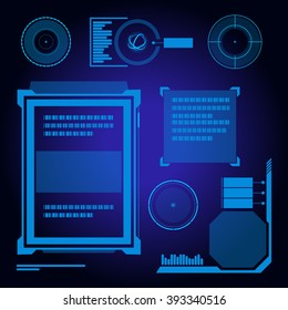 Sci Fi Futuristic User Interface. Vector Illustration.