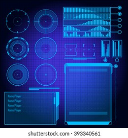 Sci Fi Futuristic User Interface. Vector Illustration.