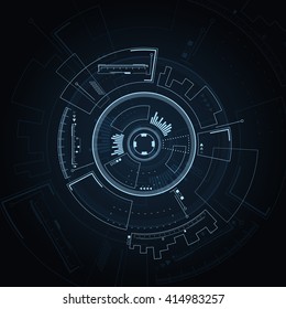 Sci fi futuristic user interface. Vector illustration.