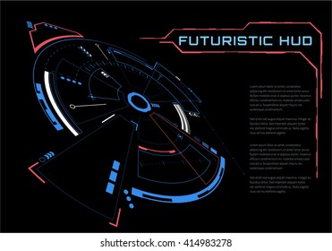 Sci fi futuristic user interface. Vector illustration.