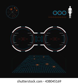 Sci Fi Futuristic User Interface. HUD. Menu Button. Vector Illustration