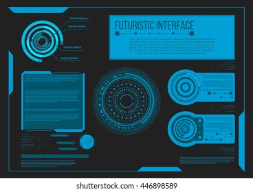 Sci Fi Futuristic User Interface. HUD. Menu Button. Vector Illustration