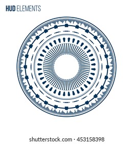 Sci Fi Futuristic User Interface. HUD Elements Background. Vector Illustration