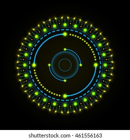 Sci Fi Futuristic User Interface. Vector Illustration