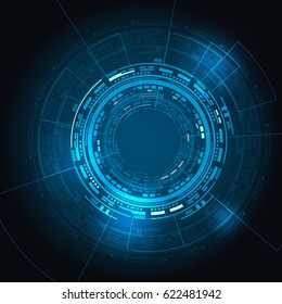 Sci fi futuristic user interface. Vector illustration.