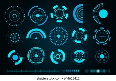 Sci fi futuristic user interface. Vector illustration