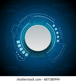 Sci fi futuristic user interface. Vector illustration.