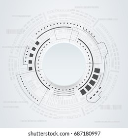 Sci fi futuristic user interface. Vector illustration.