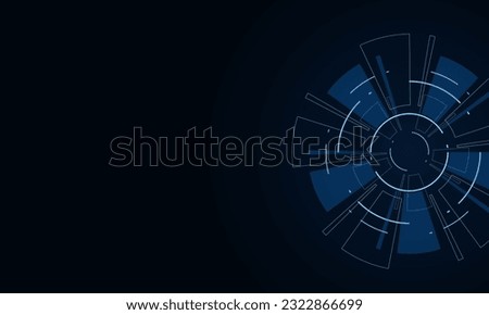 Sci fi futuristic user interface, HUD, Technology abstract background , Vector illustration.