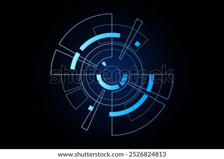 Sci fi futuristic user interface, HUD, Technology abstract background , Vector illustration.	
