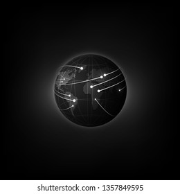 sci fi globe technology innovation futuristic concept background. vector illustration eps10