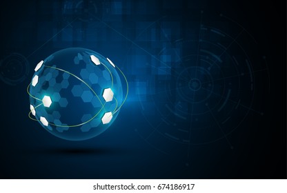 sci fi globe technology innovation futuristic concept background