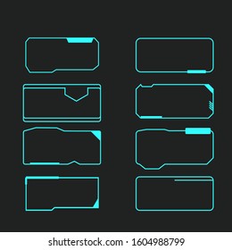 Sci Fi Hud Futuristic Set Of User Screens Vector