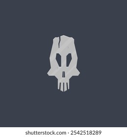 Sci Fi Hud Futuristic Skull Logo Scary Isolated Vector Design