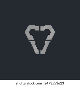 Sci Fi Hud Futuristic Triangle Frame For Game Tactical Military Logo Isolated Vector Design