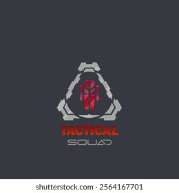 Sci Fi Hud Futuristic Triangle Logo Tactical Squad For Game UI Or Military E-sport Isolated Vector Design