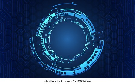 Sci fi technology background. Futuristic circuit design innovation concept. Abstract communication vector illustration.
