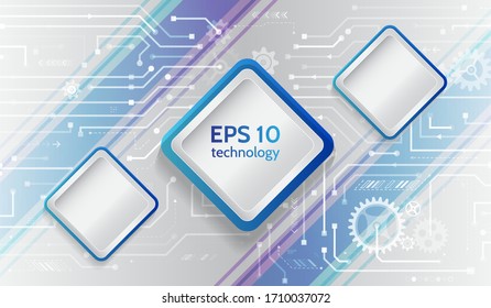 Sci fi technology background. Futuristic circuit design innovation concept. Abstract communication vector illustration.