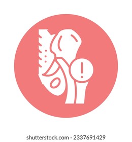 Sciatica color line icon. Isolated vector element. Outline pictogram for web page, mobile app, promo