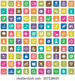 science 100 icons universal set for web and mobile
