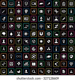 science 100 icons universal set for web and mobile